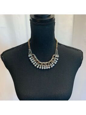 MELANIE Lyne Crystal rhinestone chain evening formal necklace NWT